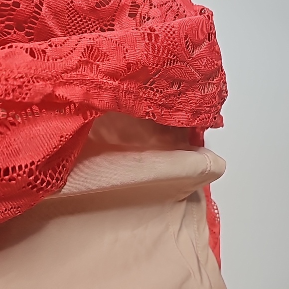 5/25 ❤️ Lovers + Friends cut out back peach lace mini dress - Picture 8 of 9